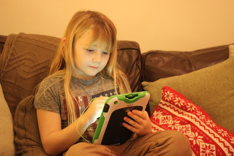 young girl with tablet computer
