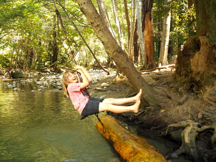 Big Sur River with kids