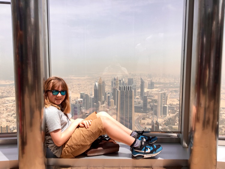 burj khalifa at the top