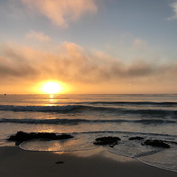 pebble beach sunset