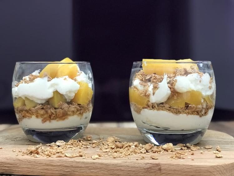 peach parfait breakfast recipe