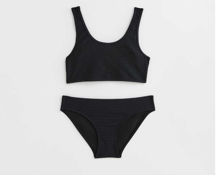 age appropriate black bikini for girls