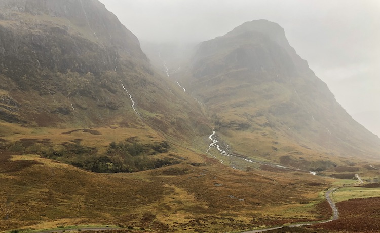 glencoe in the rain