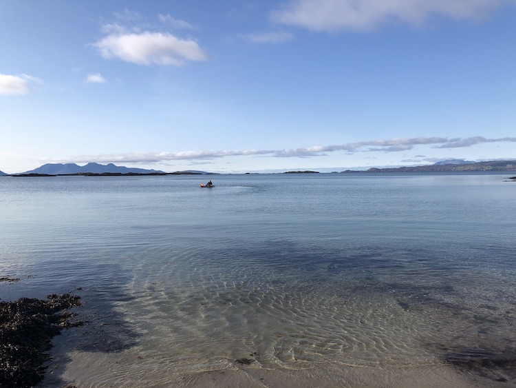 kayaking arisaig beach