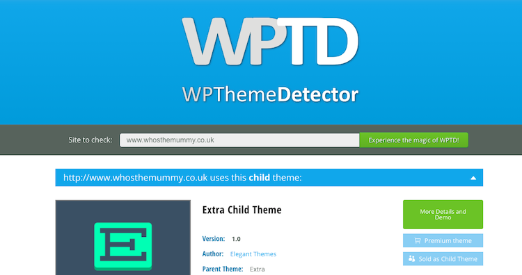 wordpress theme detector