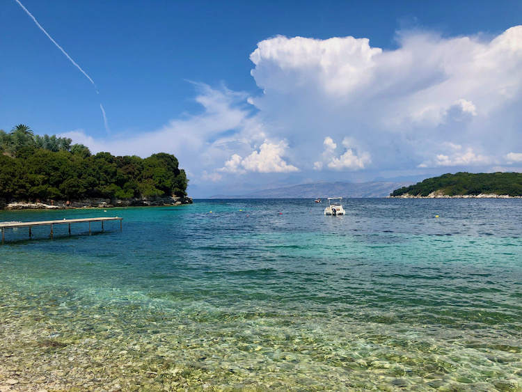 beach views at avlaki corfu