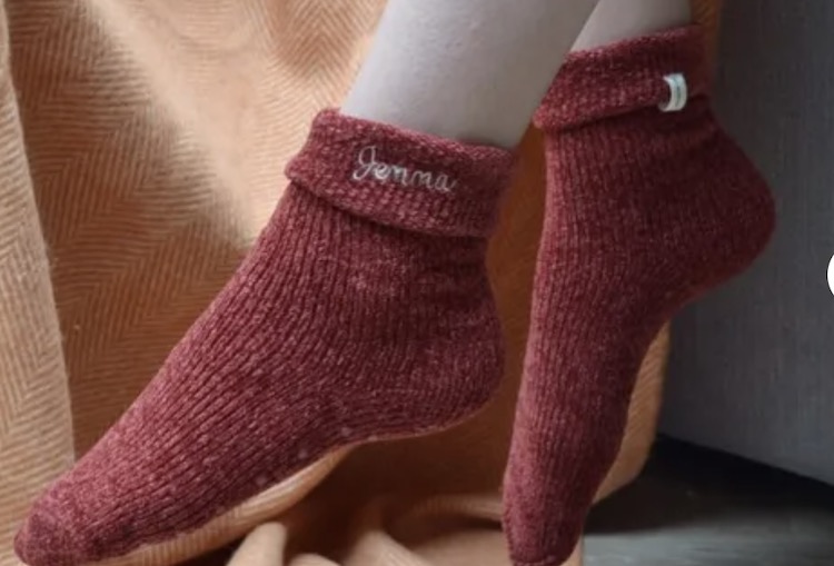 personalised fluffy socks
