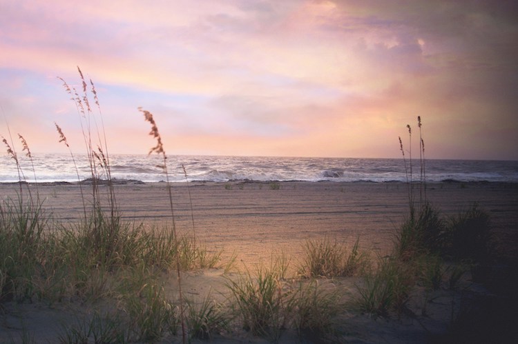 sunset on tybee beach