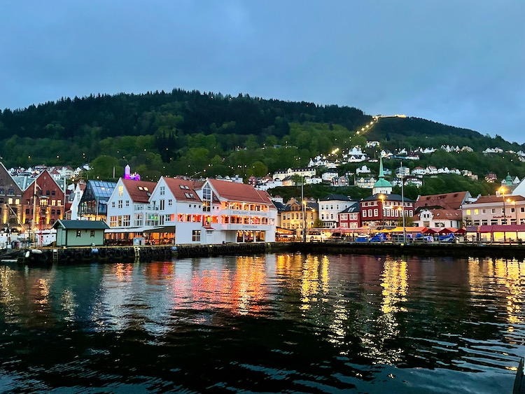 Bergen city view old town